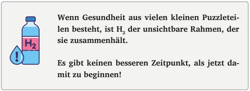 molekulärer Wasserstoff Vorteile